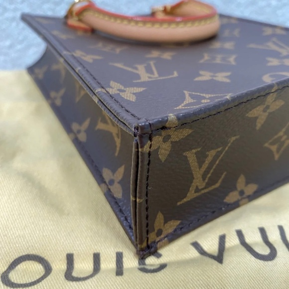 Authentic Louis Vuitton Monogram Petit Sac Plat - Picture 7 of 12